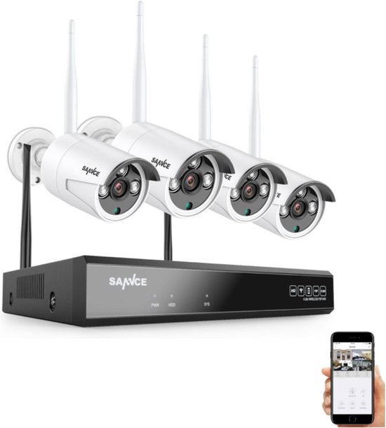 Sannce CCTV - Beveiligingscamera set met 4 Cameras Outdoor Buiten - Home  Security... | bol.com