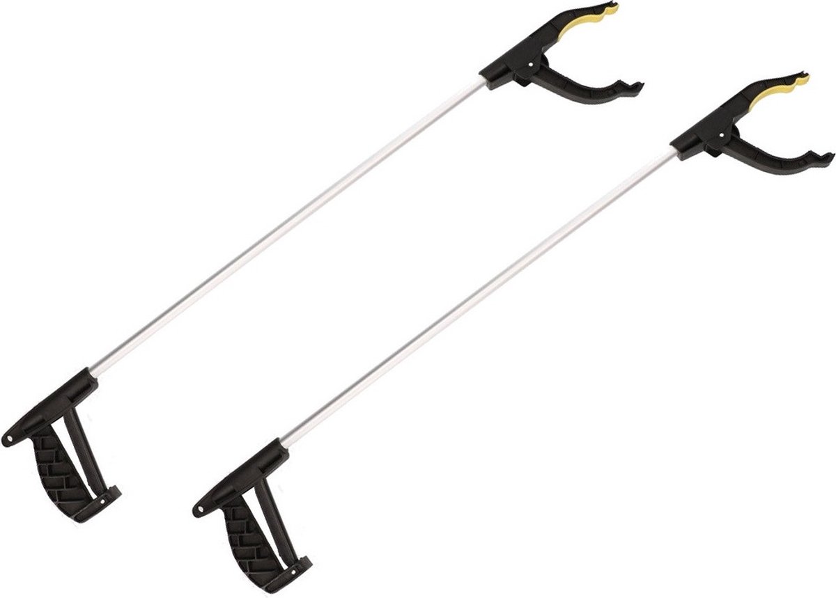 Goedkoopste 5x Universele afvalgrijpers/grijphulpen met magneet 75 cm - afvalgrijpers met klemgreep