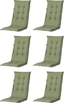 Madison - Coussin de jardin - Universel - Dossier bas - 6 pcs. - Basic Green - 105x50cm - Vert - Coussins pour chaise de Coussins de chaise de jardin - Fauteuil inclinable
