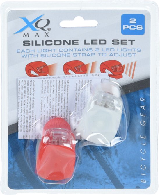 LED fietsverlichting/fietslampjes - 6x stuks - voor en achterlicht — afbeelding 3