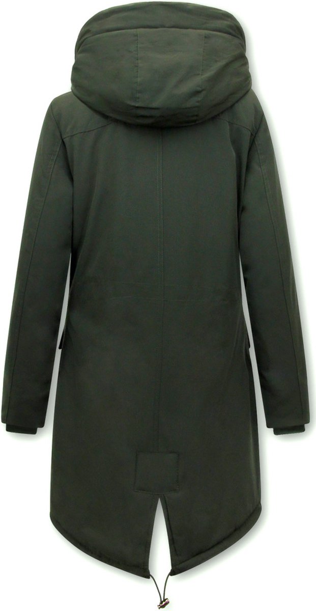 Nadeer Damesjas winter lang warm gevoerd winterparka functionele jas