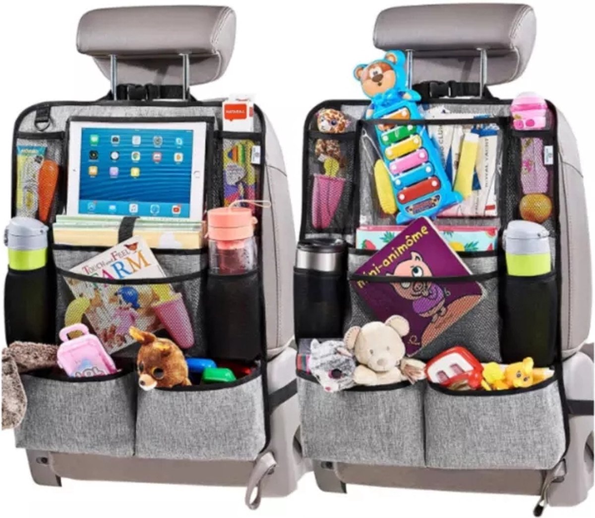 Luxyana® AO24PG Premium Autostoel Organizer met Tablet Houder