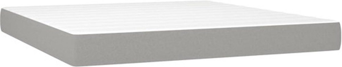 vidaXL - Pocketveringmatras - medium - 160x200x20 - cm - stof - lichtgrijs