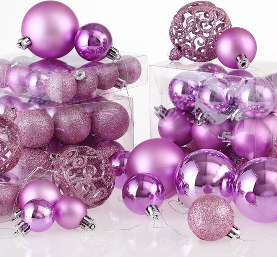 Boules Noël 3cm 4cm 6cm Deuba Lot De 100 Boules De Noël Or – Plastique Robuste, Tailles Mixtes 3-6 Cm, Intérieur & Extérieur, Sapin Festif