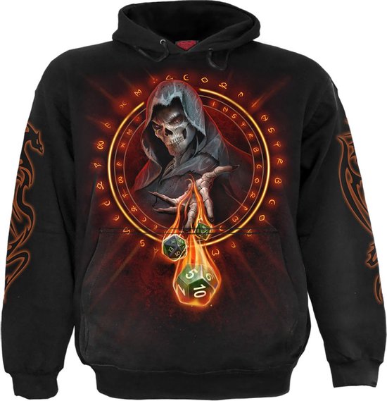 Spiral Draconis Trui met capuchon zwart Biker, Gothic, Horror, Rock wear