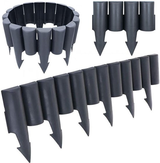 VILDE Palissade tuinpalissade | 2,5 m | gazonrand bietomranding (grafiet)