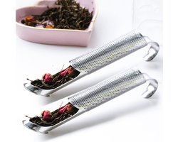 2stukks RVS theefilter -thee ei-ophangbaar-zilver