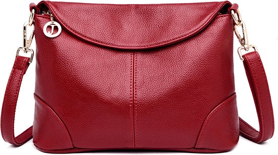 DONNAIN Premium volnerf lederen eenvoudige draagtas handtas voor vrouwen, schouder crossbody tas met flexibele schouderriem, Zwart, S, Eenvoudig