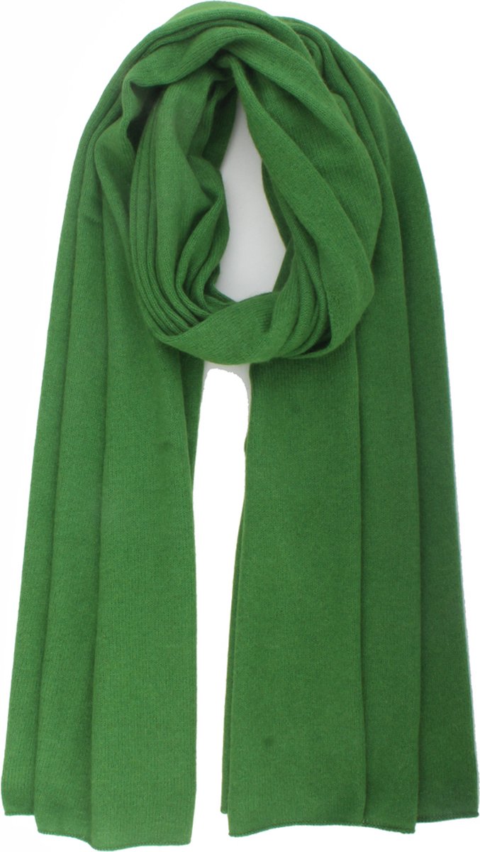 Coco cashmere scarf- valentijn cadeautje voor hem- Omslagdoek-Fijn gebreide kasjmier sjaal- Uni- Cadeau voor man- Cadeau voor vrouw- Cosy chic-Groen