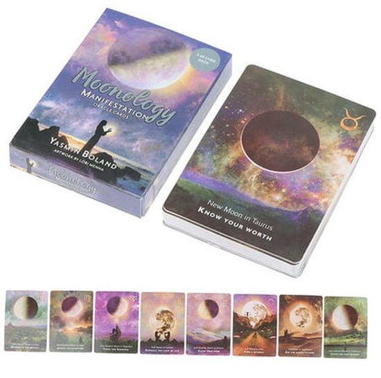 Moonology Manifestation Oracle A 48Card Deck and PDF Guidebook