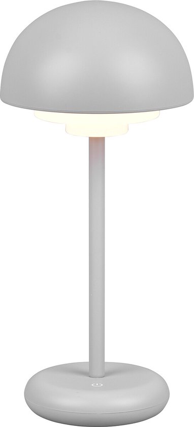 REALITY ELLIOT - Tafellamp - Ultiem grijs - incl. 1x SMD 2W - Oplaadbaar - Dimbaar - Buitenverlichting - IP44