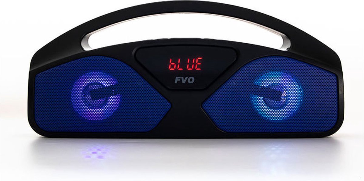 Pro-Care Draagbare 25W HIFI Stereo Bluetooth Speaker - Bel Functie Ingebouwde Microfoon - LED Light Show - FM Radio Functie - Micro USB aansluiting - TF card - USB - AUX Aansluiting - Blauw Zwart