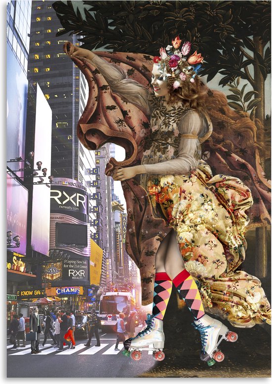 Melli Mello - Rollin' Through New York - Wall Art - 70x100cm - Dibond - Woonaccessoire - Wanddecoratie - Kunst - Art - Interieur - Schilderij - Poster