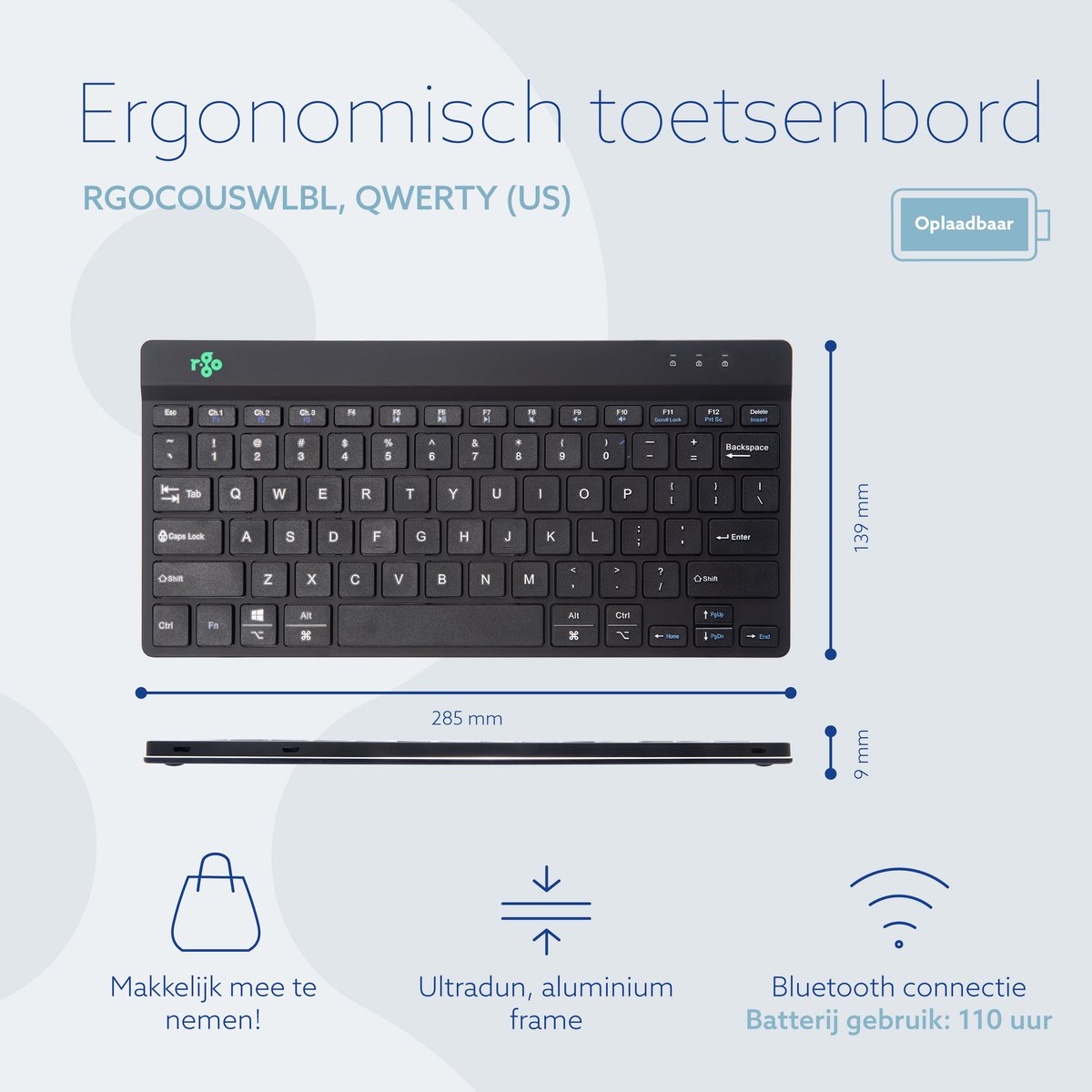 R-Go Compact Break - Ergonomisch Toetsenbord thumbnail 6
