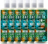 FAITH IN NATURE - Après-shampooing à la noix de coco - Lot de 6 - Pack économique