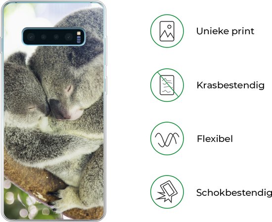 Coque Samsung Galaxy S10 Plus - Koalas - Hug - Animaux - Siliconen - Sinterklaas - Noël - Cadeaux - Cadeaux chaussures