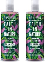 FAITH IN NATURE - Shampoo Lavender & Geranium - 2 Pak