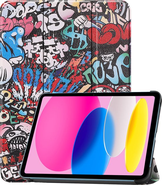 iPad 10 Case Book Case Hard Cover Case With Screen Protector - iPad 10 2022 Cover Hard Case - Graffity