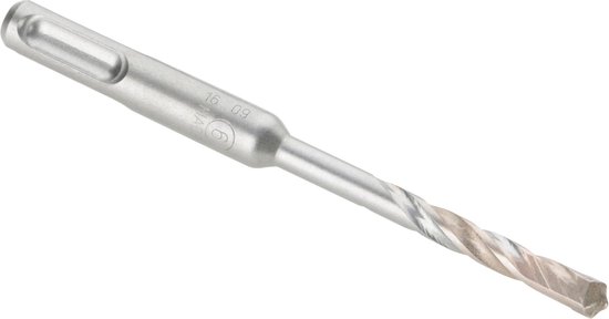 DeWalt SDS-Plus hamerboor met 2 snijvlakken, maat 6 x 50 x 110mm, met aanduiding '16 09'.