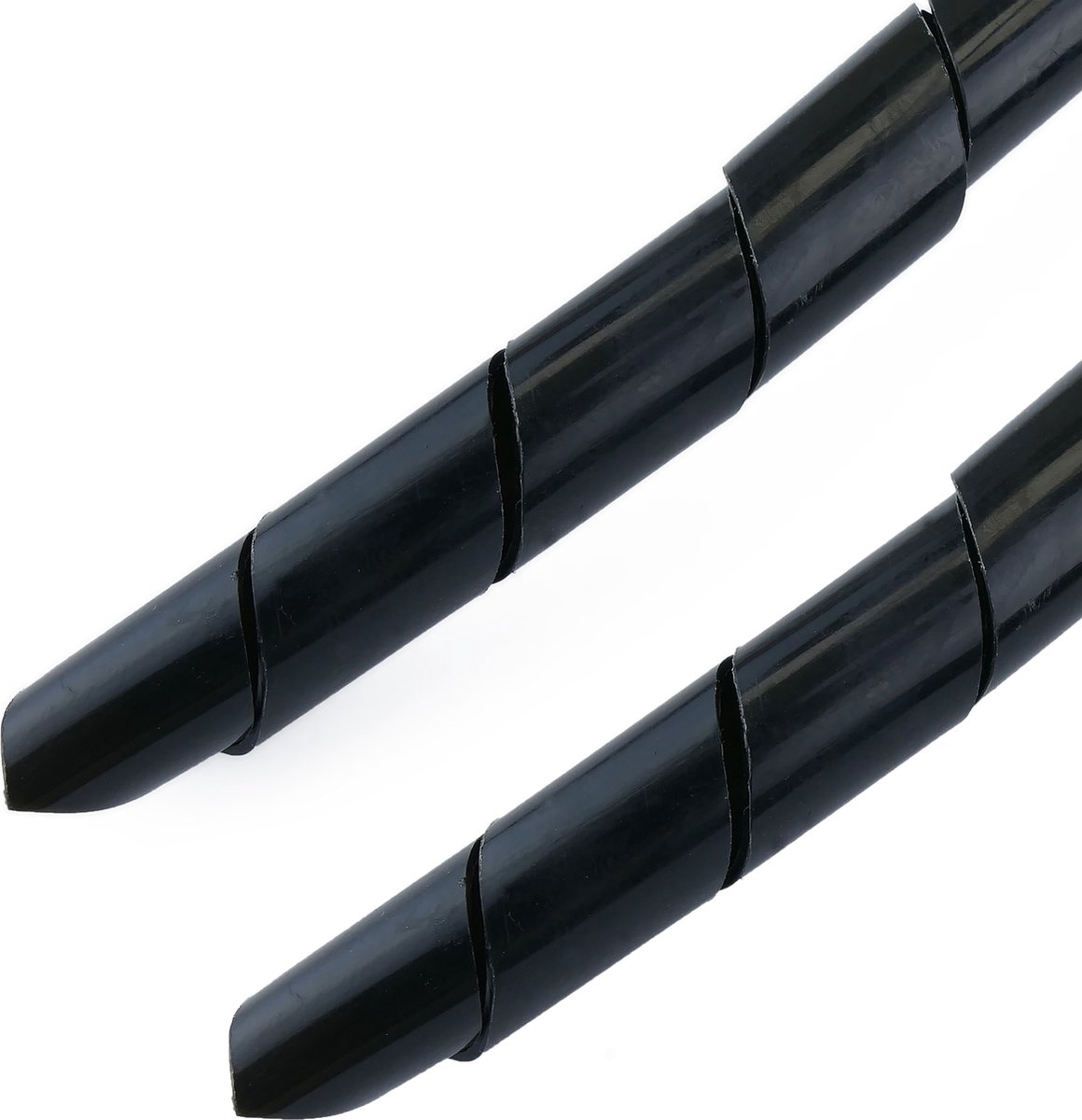 BeMatik - Kabel organisator Zwarte spiraalbehuizing 8-60 mm lengte 2,5 m