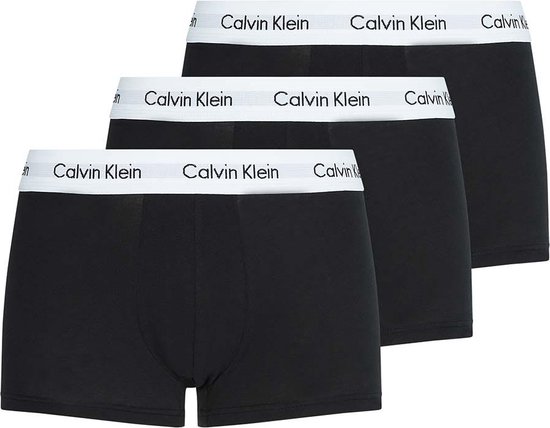 Calvin Klein 3-Pack Heren Low Rise Trunks - Zwart - Maat S - Let op: Valt klein