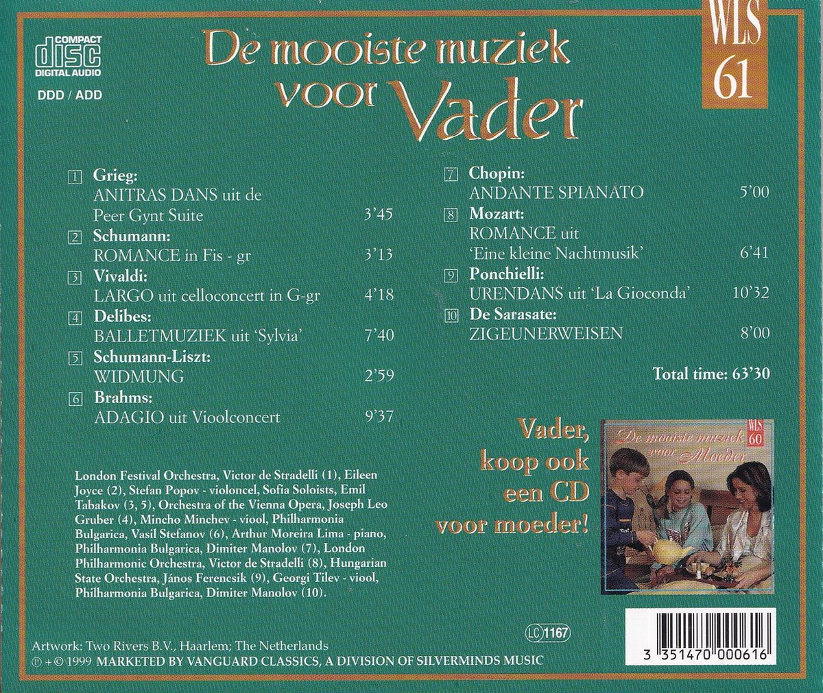 De mooiste muziek voor Vader - Diverse artiesten spelen werken van bekende componisten