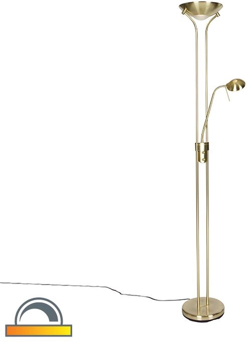 Lumière Vloerlamp June Gold Staande lamp Leeslamp Dim to warm
