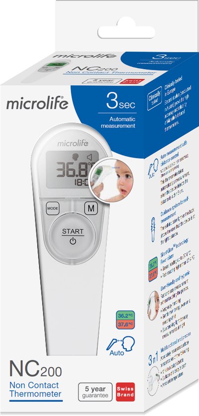 NC 200 - Non Contact Infrared Thermometer with auto-measurement