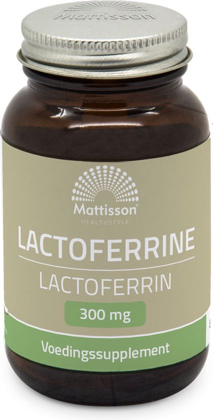 Mattisson - Lactoferrine 95% 300mg - Lichaamseigen Ijzerbindend Eiwit - 60 Capsules