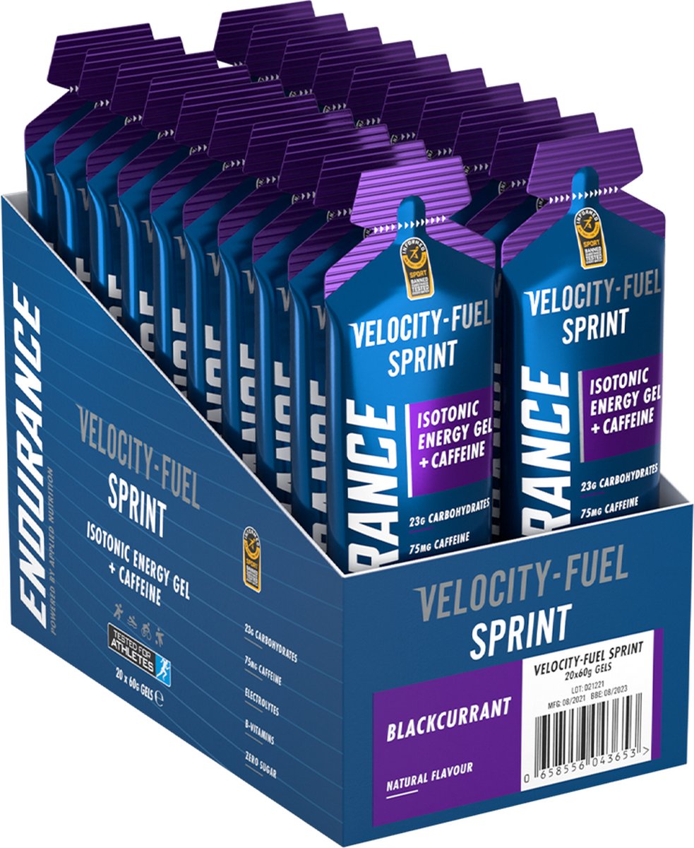Goedkoopste Applied Nutrition Velocity Fuel Sprint - Energiegel - Energygel - Isotone Gels - Cassis - 20 gels (20 x 60 ml