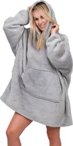 Couverture à capuche Smileify® - Couverture polaire avec manches - Plaid - Oodie - Snuggie - Grijs clair