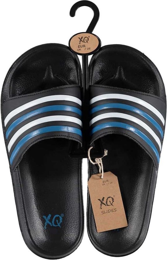 Xq Footwear Badslippers Multi Heren Eva Zwart/blauw Maat 45