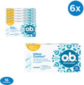 o.b. ProComfort Normal tampons voor de gemiddelde tot zware menstruatiedagen, 6 x 16 stuks