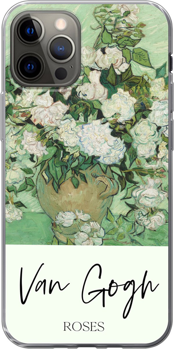 Telefoonhoesje Geschikt voor iPhone 12 Pro hoesje - Schilderij - Bloemen - Van Gogh - Siliconen Telefoonhoesje Telefoonhoesje