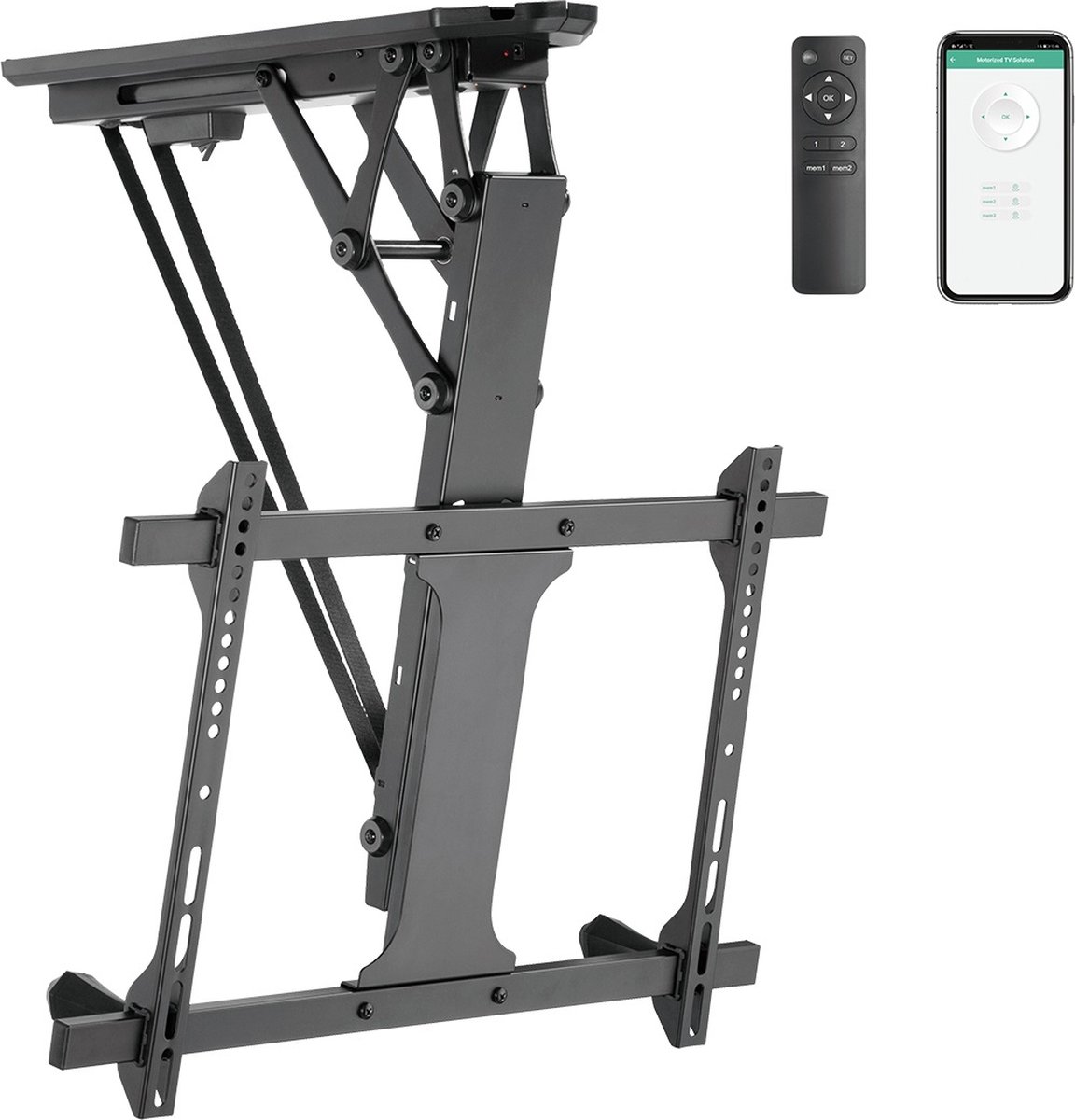 My Wall HL44ML TV-plafondbeugel Met afstandsbediening, Kantelbaar 81,3 cm (32) - 177,8 cm (70) Plafondhouder, Besturi