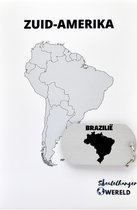 Brazilië Sleutelhanger inclusief kaart – Brazilië cadeau – beste land- Leuk kado voor je Vriend om te geven - 2.9 x 5.4CM
