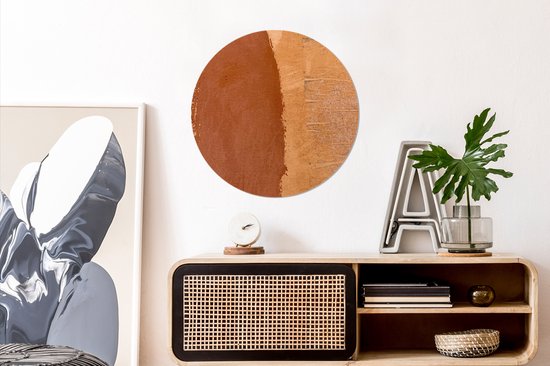 Cercle mural - Cercle mural - Gros plan sur terre cuite d'après nature - Aluminium - Dibond - 60x60 cm - Intérieur et Extérieur