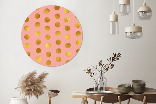 WallCircle - Cercle Mural - Cercle Mural - Motif - Cercle - Rose - Aluminium - Dibond - 120x120 cm - Intérieur et Extérieur XXL