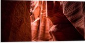 WallClassics - Dibond - Lower Antelope Canyon - 100x50 cm Foto op Aluminium (Wanddecoratie van metaal)