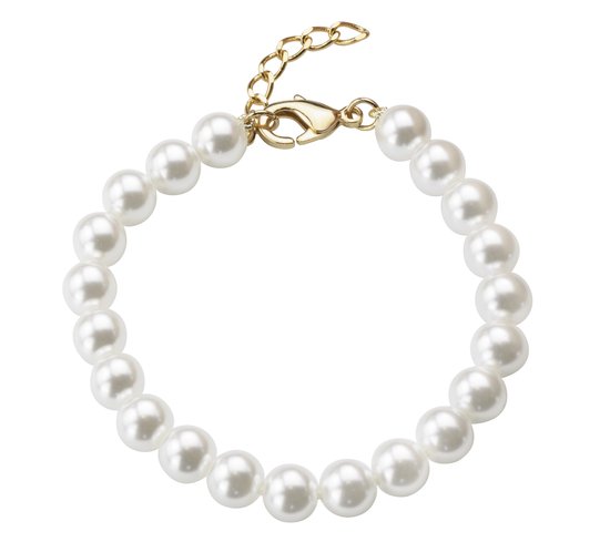 Bracelet Traveller Pearl - Or - Perles - Wit - 8 mm - 18-21 cm - 741818