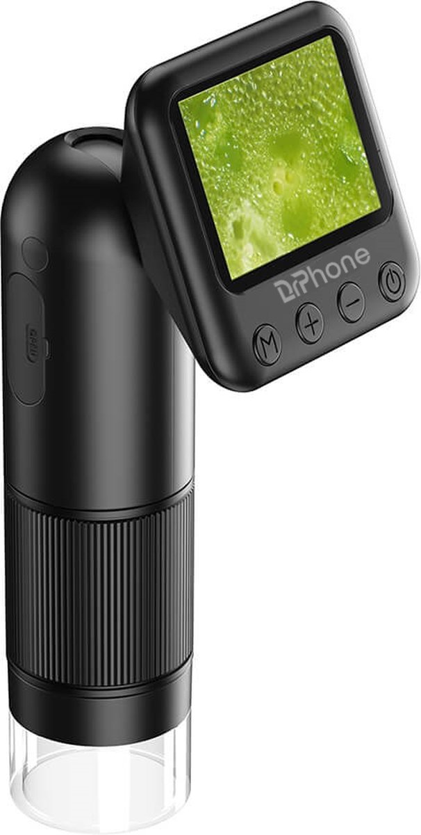 DrPhone APL08 Draagbare Digitale Krachtige Microscoop - Foto/Video - 2inch Scherm - Ingebouwde Batterij - 12x24 Vergroting /5X zoom - Zwart