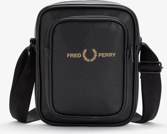 Neu Mit Etikett Original Fred Perry Scotch Grain Pu Griff Tasche, L4224