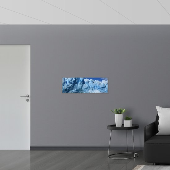 WallClassics - Bois - Icebergs avec Water et soleil - 90 x 30 cm - Épaisseur 12 mm - Photo sur bois (avec système de suspension)