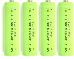eLiving - Oplaadbare AA batterijen. 1500mAh HR6 1.2V NiMH - 4 stuks