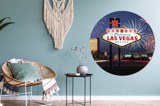 Panneau de bienvenue Las Vegas - United States Wall Circle aluminium
