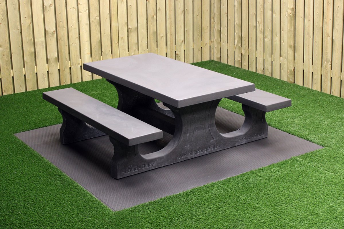 Rockwood® Betonnen Picknickset Antraciet 1.80m Naturel