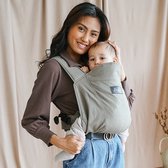 ROOKIE Baby Konnekt draagzak - Design buikdrager en rugdrager - Comfortabel en ergonomisch - Babydrager vanaf Geboorte - Ook voor Peuter - Biologisch katoen (Khaki)