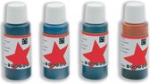 72x 5 Star stempelinkt rood