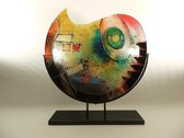 Design vaas - gekleurd glas - Sampaguita - Maanvormig - 48 cm hoog