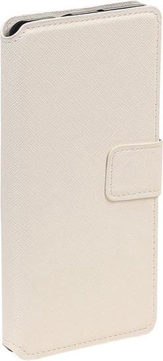 Wit Huawei Y5 II TPU wallet case booktype hoesje HM Book